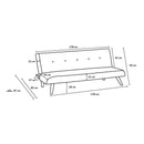 Divano Letto 178x82x70 cm in Tessuto Blu