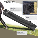 Gazebo Pieghevole 4x4 m ad Altezza Regolabile con Zanzariera e Borsa in Metallo e Tessuto Oxford Crema      