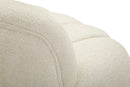 Divanetto Ball Bianco 145x80x69 cm in Compensato e Spugna e Poliestere Bianco      