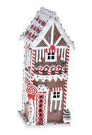 Statuina Palazzo Natalizio Pan di Zenzero con Led 28,5 cm in Resina