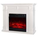 Camino Elettrico da Pavimento 100x132x30 cm Effetto Fiamma 1950W Sicilia & Mirabella Panna
