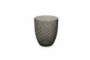 Set 6 Bicchieri Ø8x10 cm in Vetro Villa d'Este Home Tivoli Spiga Neri