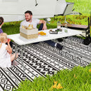 Tavolo da Giardino Pieghevole 180x74x74 cm con Maniglia in Acciaio e Plastica Bianco   