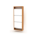 Scarpiera pensile 50x15x124 cm bambù bianca con 3 ante a ribalta
