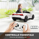 Macchina Elettrica per Bambini Licenza Audi RS con Telecomando Bianca e Nero