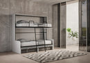 Letto Doppio A Scomparsa Kando Con Divano Bianco Frassino e Grigio      