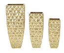 Porta Vasi Glody Tris 38x38x94 cm - 30,5x30,5x76 cm - 23x23x63 cm in Ferro Oro      