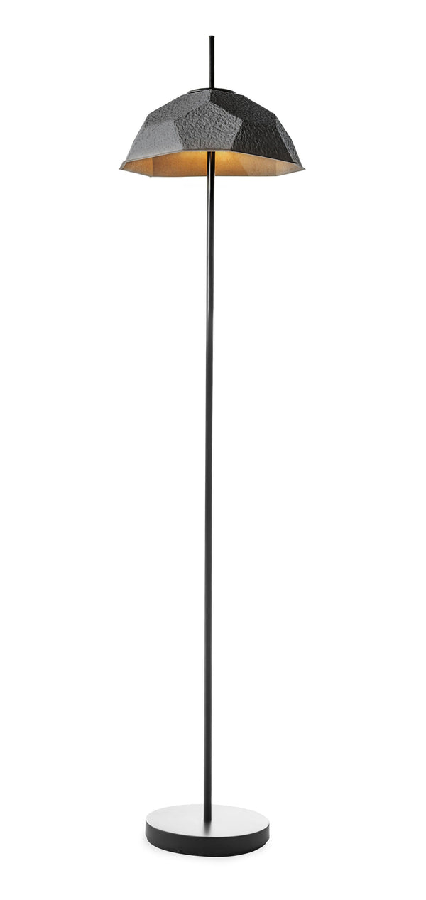 acquista Lampada da Terra Ø34xH160 cm in Cartone Riciclato e Metallo Egg Nero