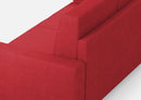 Divano 2 Posti 148x85x85 cm Sakar in Tessuto Rosso