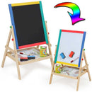 Lavagna per Bambini H65 Magnetica e Tradizionale con Cavalletto in Legno