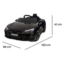 Macchina Elettrica per Bambini 12V Licenza Ufficiale Audi RS E-Tron GT con Telecomando Nero