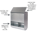 Mangiatoia per Galline 35x15x40 cm Capienza 8kg in Acciaio Zincato