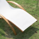 Lettino Prendisole Relax in Legno Crema 