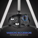 Telescopio Astronomico 70mm con 2 Lenti Oculari e Adattatore Smartphone Bianco e Nero      