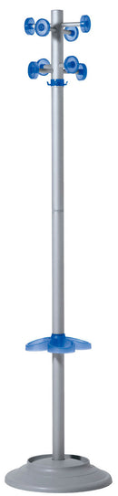 Appendiabiti da Terra Ø45x173 cm con Portaombrelli in Acciaio Tosini Foxtrot Grigio e Azzurro