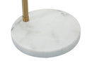 Lampada da Terra Glamy Arc 6 Luci 130x45x220 cm in Ferro e Vetro Oro e Bianco      