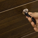 Cassettiera Schedario Portadocumenti 3 Cassetti 40x50x68,5 cm per Ufficio in MDF con Ruote Marrone