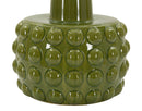 Lampada da Tavolo Gress Verde Ø30x51,5 cm in Ceramica e Ferro e Tessuto Verde e Bianco      