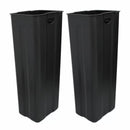 Pattumiera Per Raccolta Differenziata 47x71x36 cm due Scompart 60 Litri in Acciaio Nero