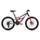Bicicletta per Bambini Mountain Bike 24" Twenty Full 24 Cambio Shimano 21V Telaio in Acciaio Arancione e Grigio