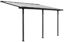 Tettoia 2,95x4,2 m in Alluminio Bianco Copertura in Policarbonato Grigio