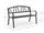 Panca 2 Posti 123x57x87h cm Janelle Antracite