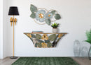 Console da Muro Amaz 120x40,5x37,2 cm in Ferro e Vetro Multicolor      