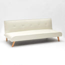 Divano Letto 178x82x70 cm in Tessuto Bianco