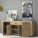 Madia Fiesta 4 ante e 1 cassetto rovere 177x40x76 cm