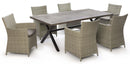 Tavolo da Giardino 200x100x71 cm in Acciaio Taddei Adhara Grigio