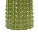 Lampada da Tavolo Gliss Verde Ø30x52 cm in Ceramica e Ferro e Tessuto Verde e Bianco      