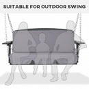 Cuscino per Dondolo da Giardino 130x45x5 cm in Poliestere Grigio