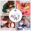 Set Tavolino e 2 Sgabelli per Bambini in Legno 