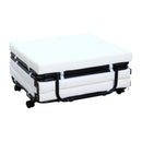 Brandina Pieghevole con Materasso per Ospiti Bianco e nero 75x65x37-48 cm 