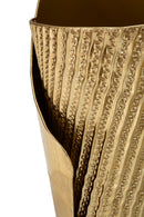 Porta Vasi Flosty Tris 39x42x75 cm - 32x32x55 cm - 25x25x35 cm in Ferro Oro      