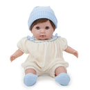 Bambola Bebè con Vestitino Beige Azzurro 38cm JC Toys