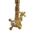 Rubinetto Cucina Miscelatore Doppio Comando Girevole Lavello in Ottone Paini Nostalgia Barocco Oro