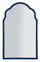 Specchio da Muro Tangeri Blu 62x1x100 cm in MDF e Vetro e Specchio Blu