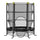 Trampolino Tappeto Elastico per Bambini 3-10 Anni con Rete e Pali Imbottiti in Acciaio Ø163x163 cm in PP e Schiuma Nero