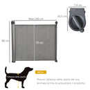 Barriera di Sicurezza per Cani Estensibile fino 140 cm per Porte e Scale Grigio