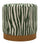 Puff Savana Verde Ø40x40 cm in Compensato e Spugna e Poliestere Verde e Marrone