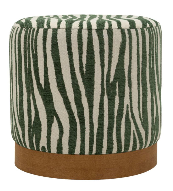 prezzo Puff Savana Verde Ø40x40 cm in Compensato e Spugna e Poliestere Verde e Marrone