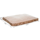 Letto Cuscino Morbido per Cani e Gatti Lavabile in Poliestere Marrone 115x78x13 cm 