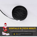 Babbo Natale Gonfiabile 85x45x124 cm su Sci con Luci LED Multicolore