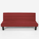 Divano Letto 175x81x76 cm in Microfibra Rosso