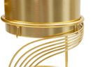 Porta Vasi Coppia Spirally Ø23x35 cm - Ø20x30 cm in Ferro Oro      