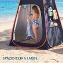 Tenda Doccia Pop-Up Impermeabile con Tetto Rimovibile, in Poliestere 190T e Acciaio, 152x152x200 cm, Blu Scuro      