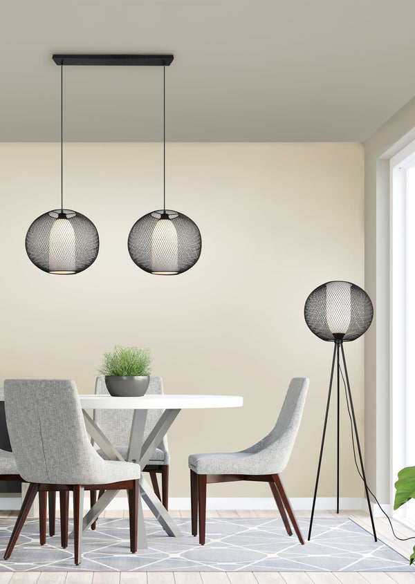 Lampada a Sospensione da Interno E27 in Metallo Nero Opaco sconto