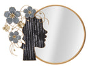 Specchio da Muro Woman 81,9x7x61 cm in Ferro e Specchio e MDF Multicolor      