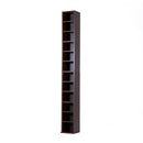 Libreria Mobiletto Colonna da Parete con Mensole in Legno Marrone 21x20x175 cm 